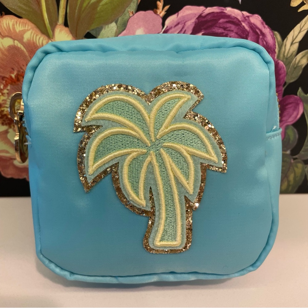 STONEY CLOVER PALM Tree Bag! Zipper! Makeup or handbag organizer! New!